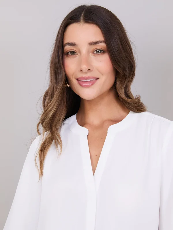 Chiffon Split Neck Blouse - Image 2