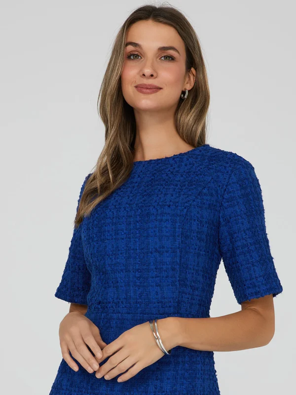 Ruffle Boucle Mini Dress - Image 2