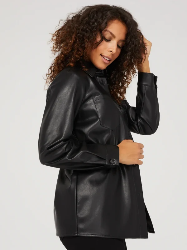 Drawstring Shacket With Front Pockets - Image 6