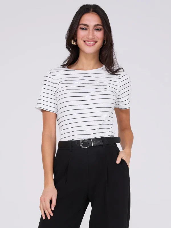 Faux Leather Belt With Silver Buckle - Image 2
