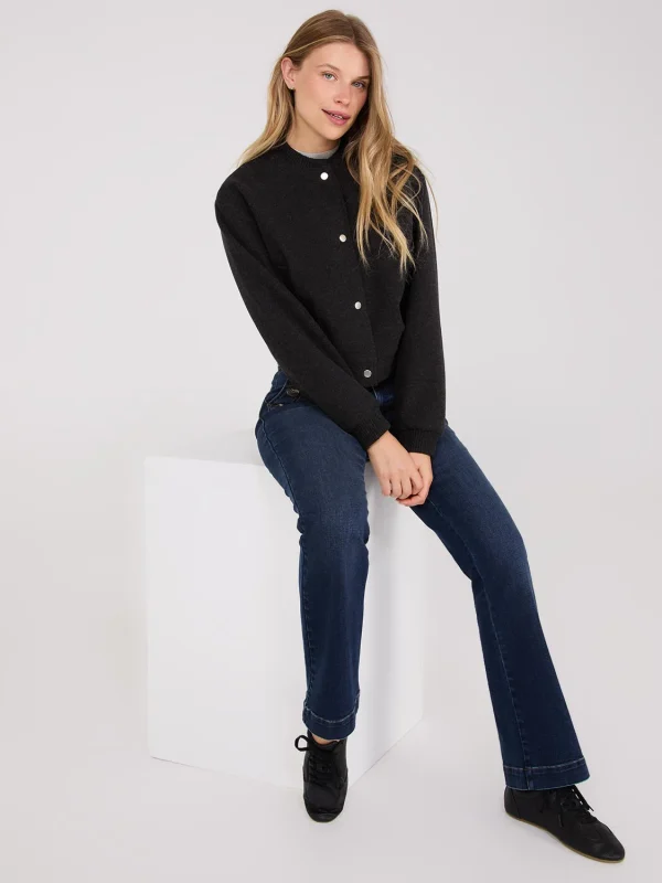Button-Front Bomber Jacket - Image 4