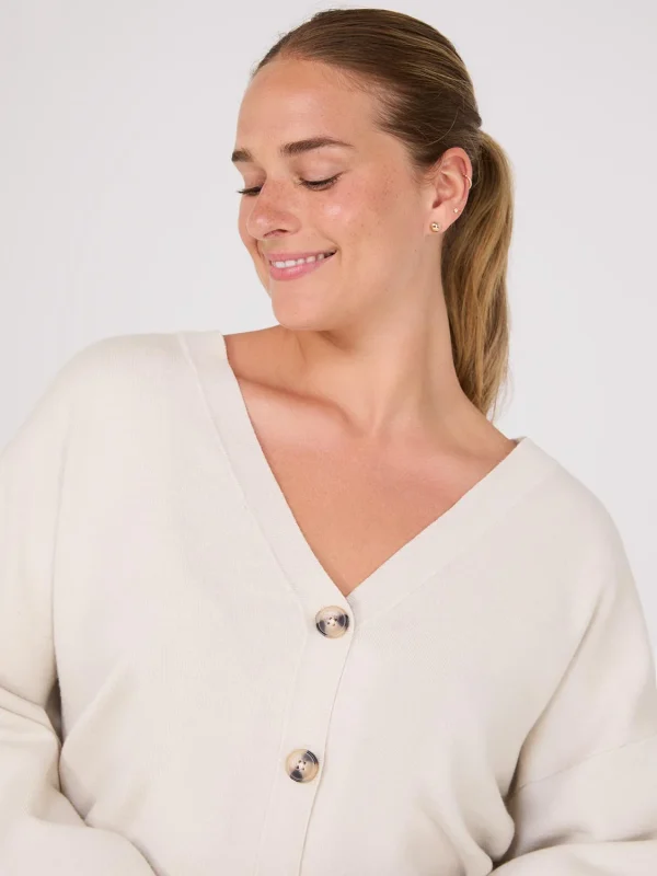 V-Neck Knit Cardigan - Image 2