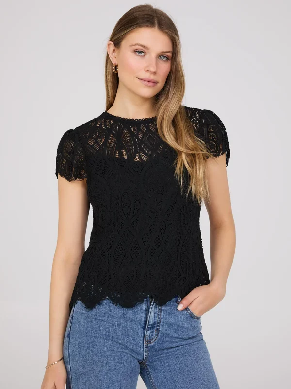Sweetheart Neckline Top With Scallop Details - Image 2