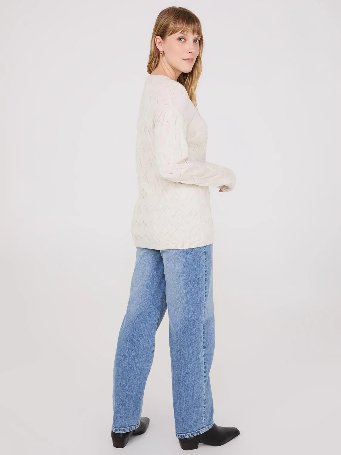 Basketweave Crew Neck Sweater - Image 12