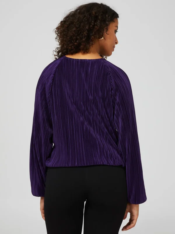Long Sleeve Plisse Top - Image 5