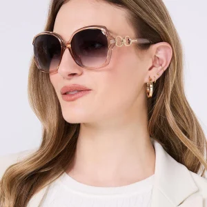 Oversized Clear Frame Sunglasses