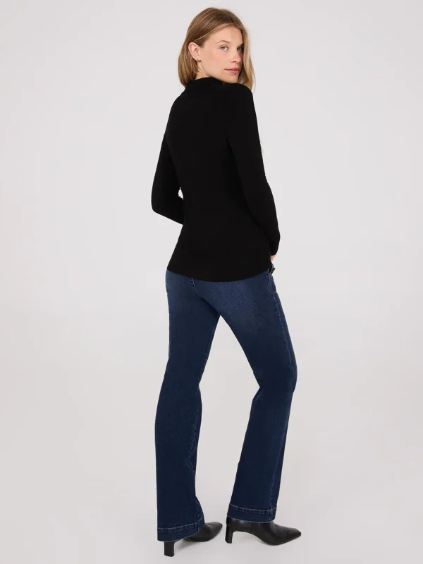 Collared 2-Way Zip-Front Sweater - Image 5