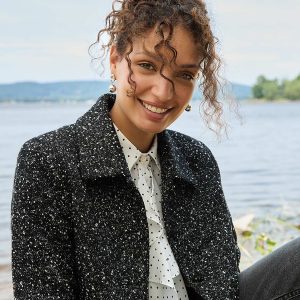 Waisted Boucle Blazer