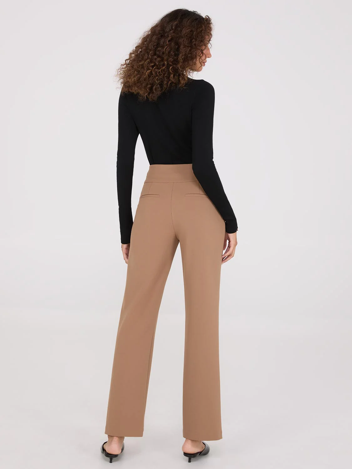 Front Pintuck Straight Leg Long Length Pants - Image 9