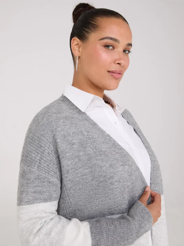 Colour Block Duster With Side Slits - Image 2