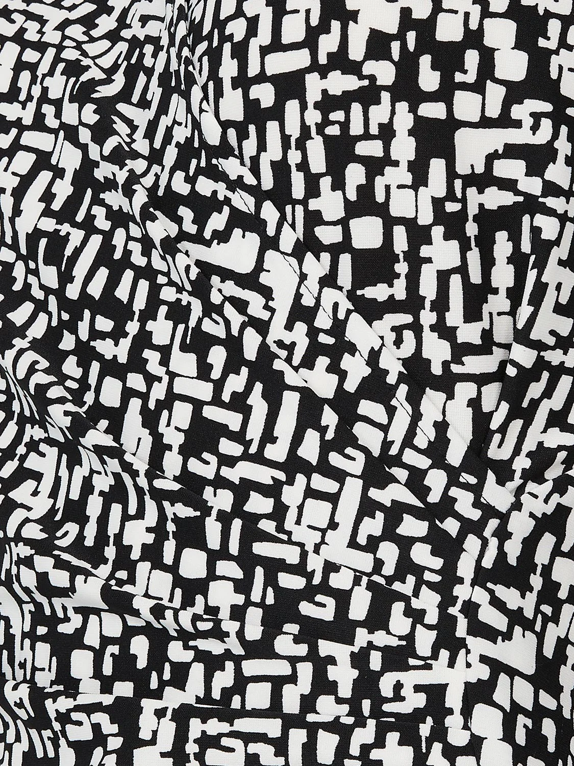 Printed Cross Front Sheath Dress With Gather Detail - Image 6