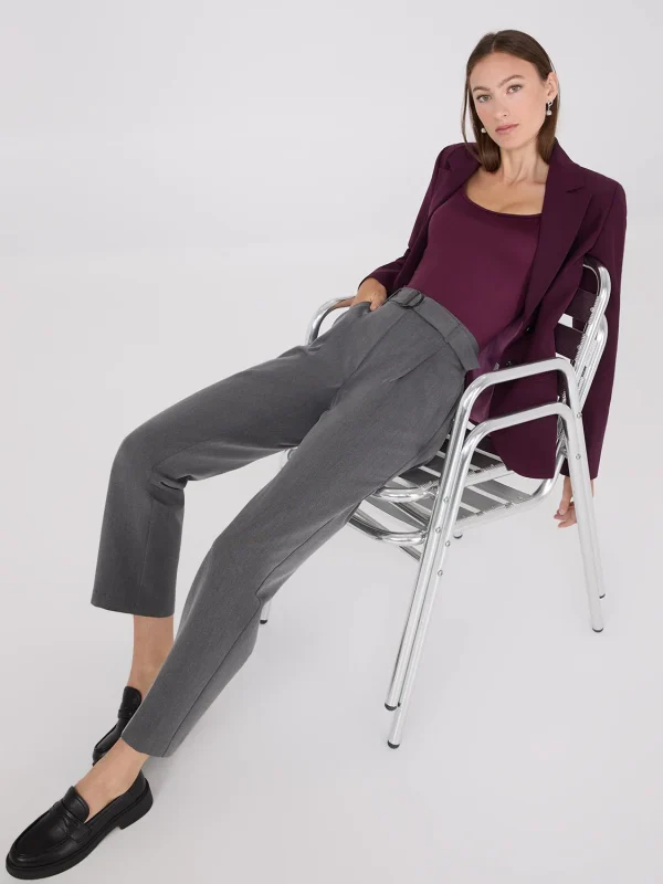 Mid-Rise Pleated Ankle Length Pants - Image 15