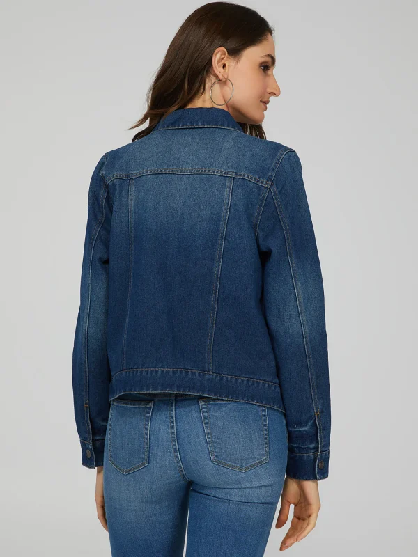 Reversible Plaid Denim Jacket - Image 4