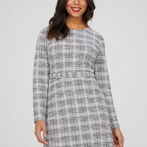 Metallic Boucle Fit & Flare Mini Dress