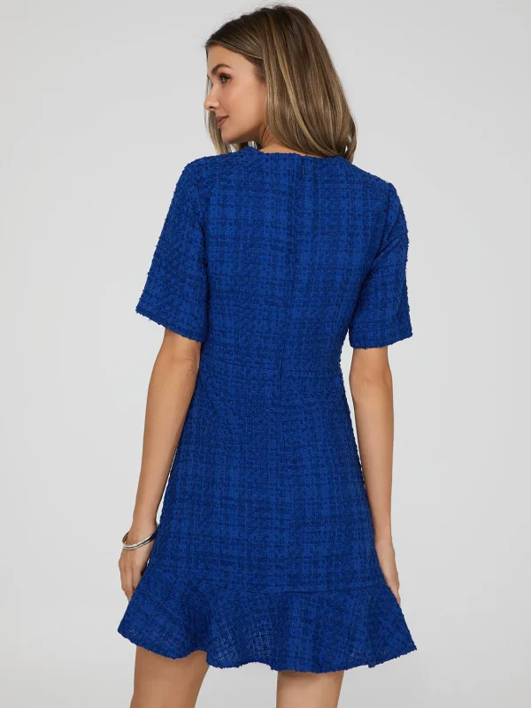 Ruffle Boucle Mini Dress - Image 5
