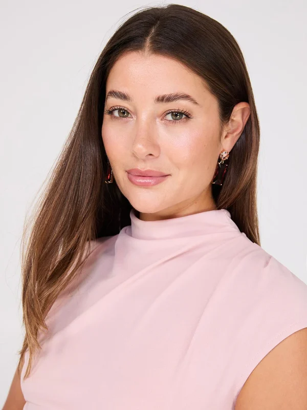 Extended Sleeve Funnel Neck Top - Image 2