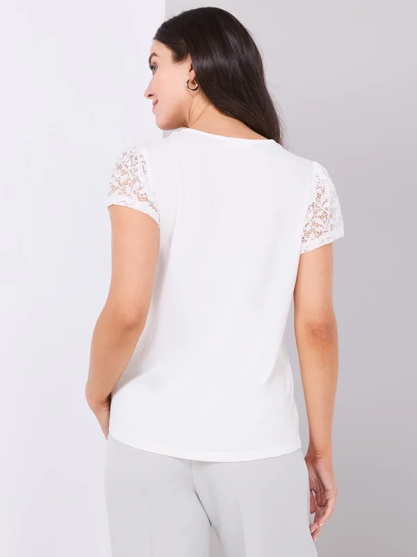 Lace Sweetheart Neckline Top - Image 6