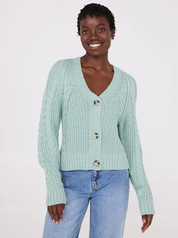 V-Neck Multi Cable Cardigan - Image 9