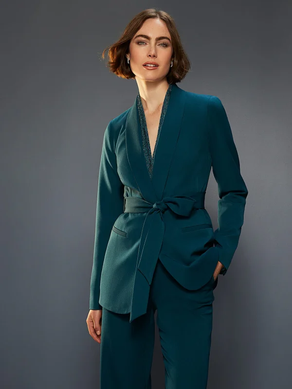 One Button Shawl Collar Blazer - Image 5