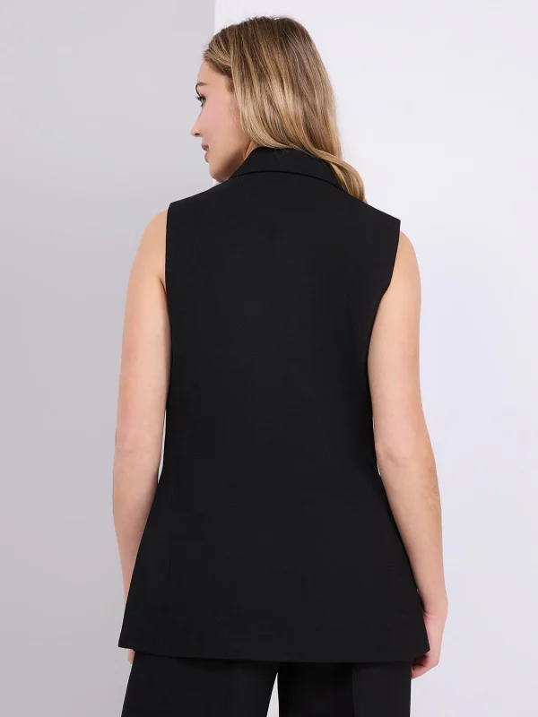 Sleeveless 2-Button Blazer - Image 6