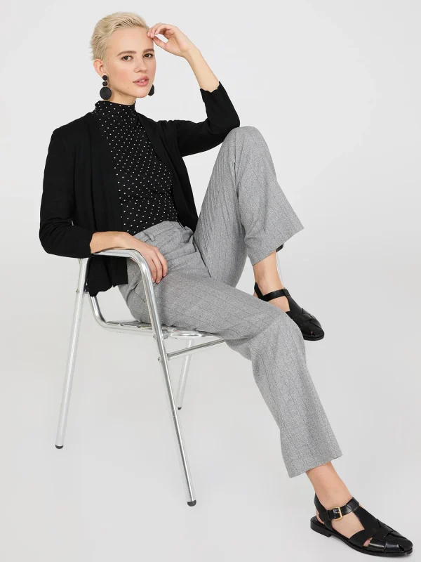 Pointelle Detail Bolero Sweater - Image 3