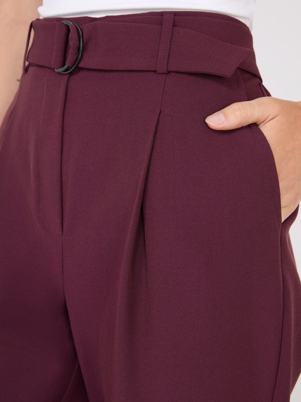 Mid-Rise Pleated Ankle Length Pants - Image 12