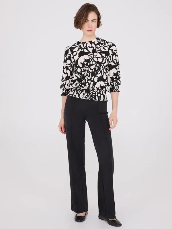 Front Pintuck Ankle Length High-Rise Pants - Image 3