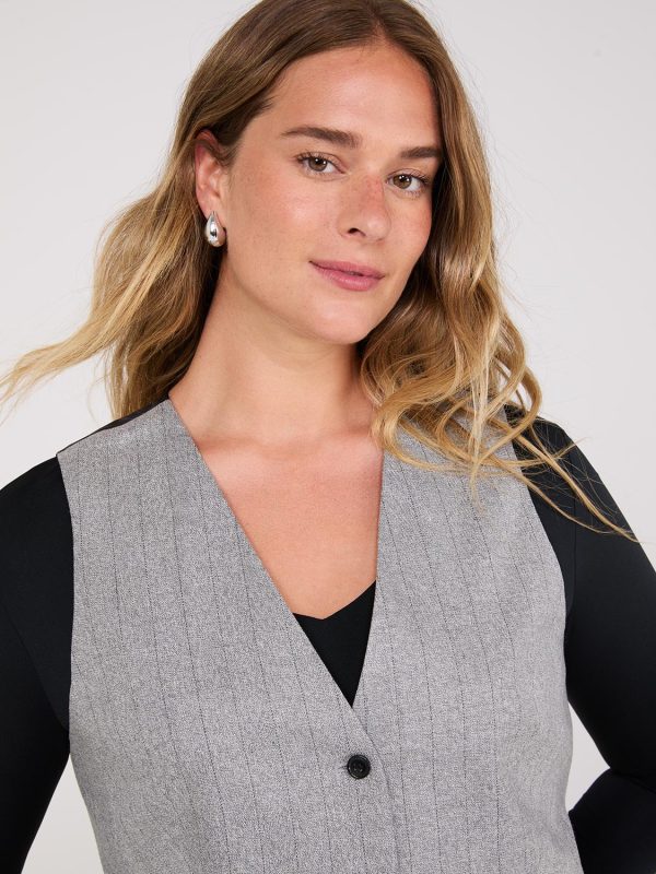 Pinstripe 3-Button Vest - Image 2