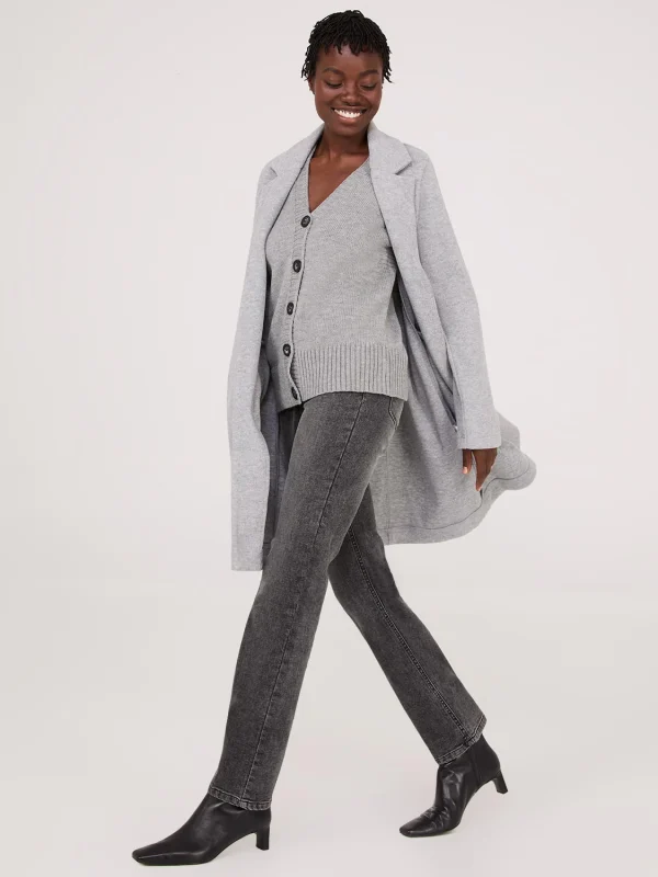 Sleeveless Button-Front Sweater Vest - Image 2