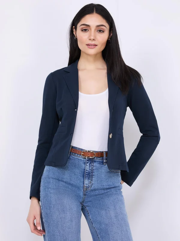 2-Button French Terry Blazer - Image 4