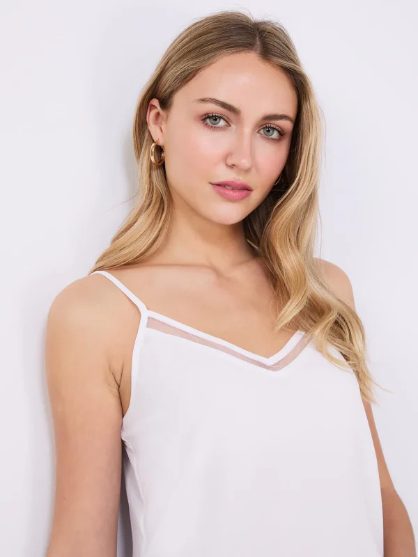 Mesh V-Neck Tank Top - Image 3