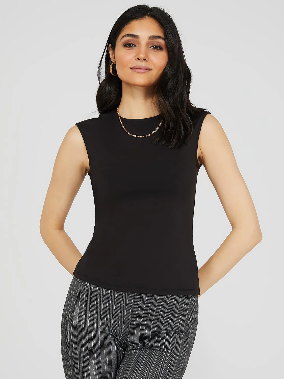 Sleeveless Crew Neck Top - Image 3