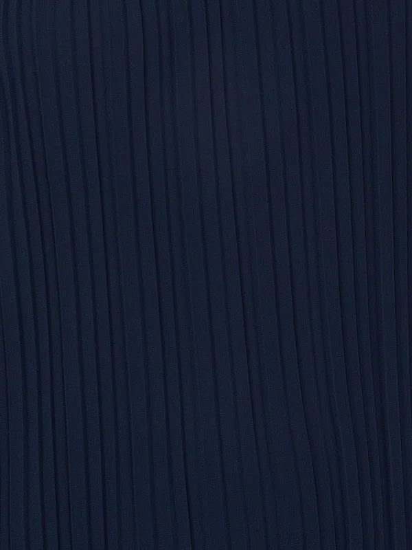 Pleated Chiffon Split Neck Popover Blouse - Image 6