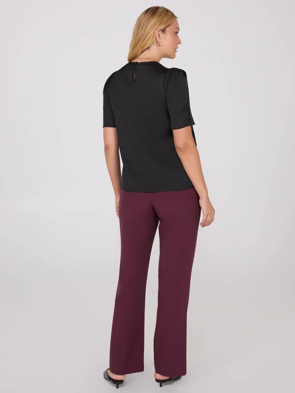 Satin Puff Sleeve Popover Top - Image 4