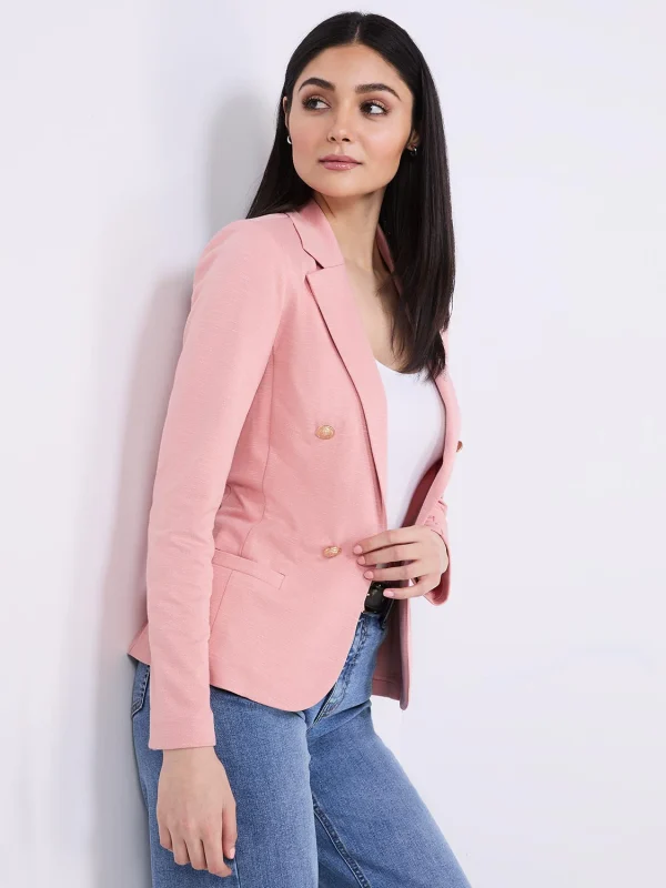 Textured Open Blazer - Image 4