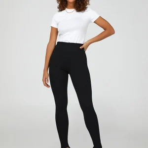 Zipper Detail High-Waisted Pull-On Pants