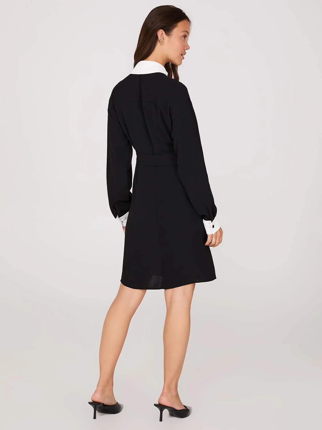 Colour Block Fit & Flare Shirt Dress - Image 6