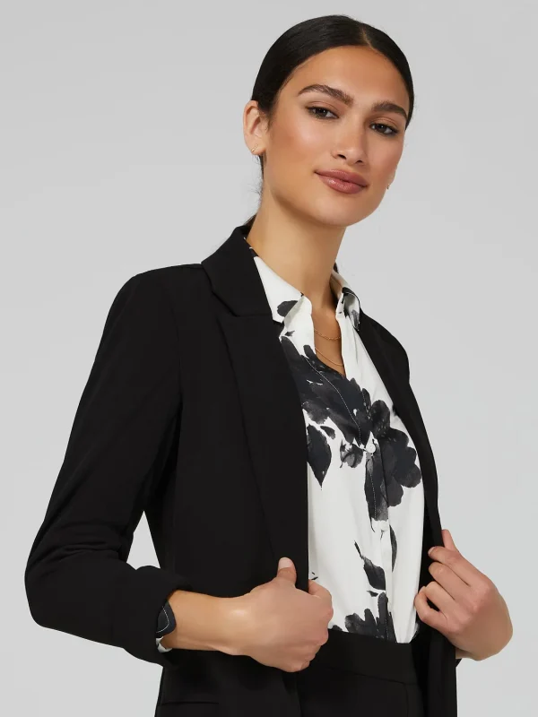 Long Open Blazer With Front Pockets - Image 2