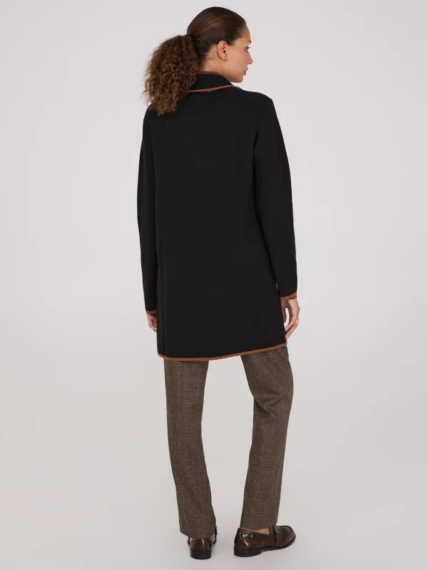 Contrast Trim 2-Button Coatigan - Image 4