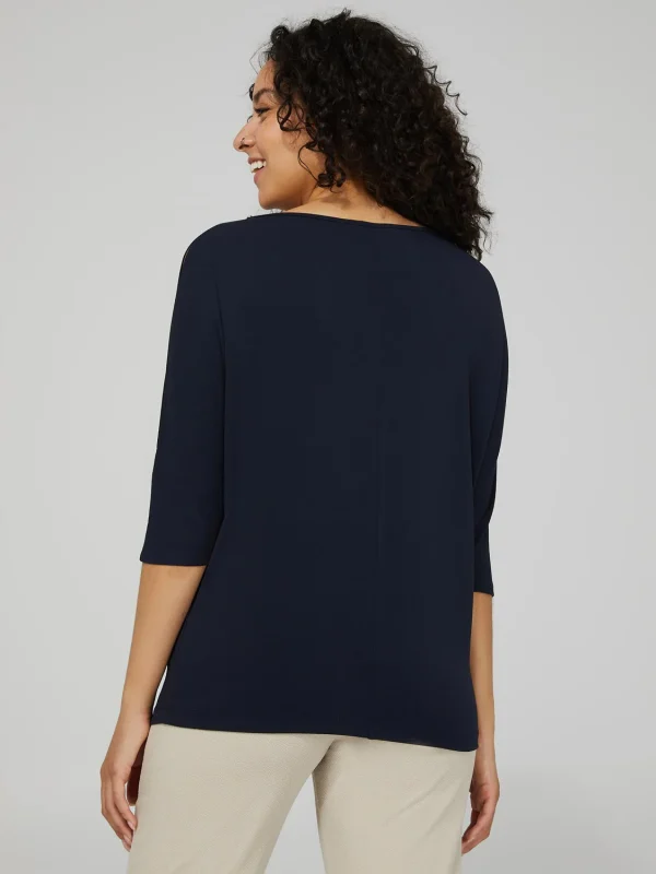 Cold Shoulder Top With Chain Neckline Detail - Image 4
