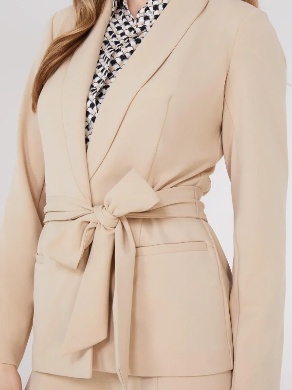 Sash Front Crepe Blazer - Image 12