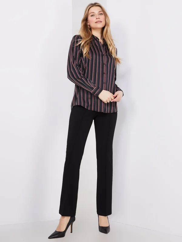 Belted Pintuck Front Pants - Image 2