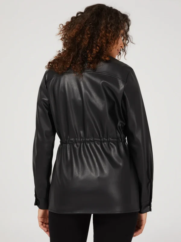 Drawstring Shacket With Front Pockets - Image 7