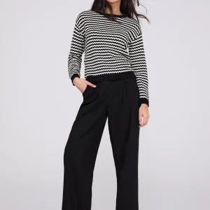 Double Pleated Wide Leg Trousers