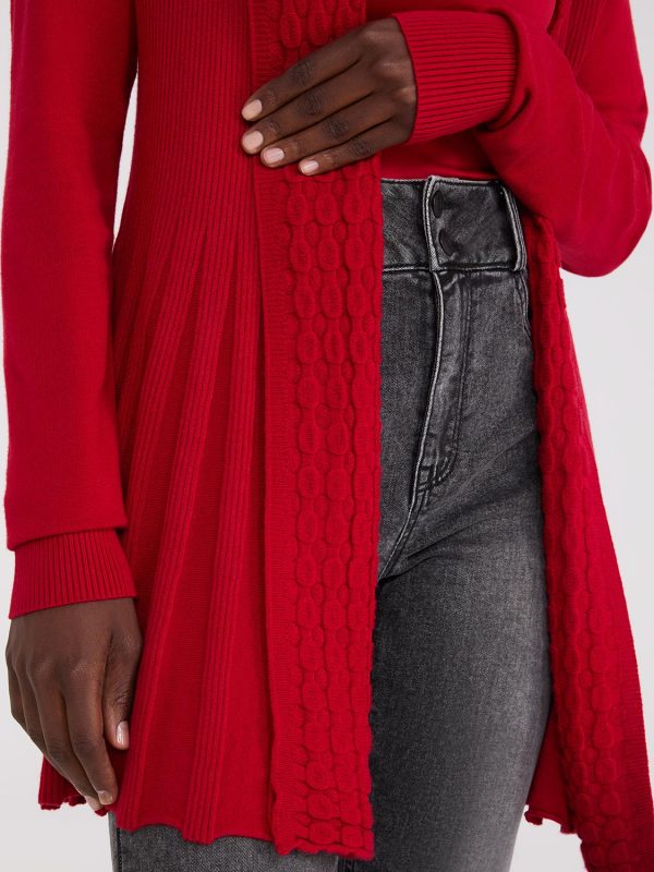 Multi Stitch Shawl Collar Duster Cardigan - Image 11