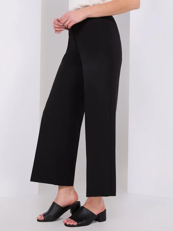 Cropped Wide-Leg Pants With Gold Hardware - Image 5