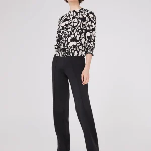 Front Pintuck Ankle Length High-Rise Pants