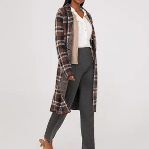 Front Pintuck Straight Leg Long Length Twill Pants