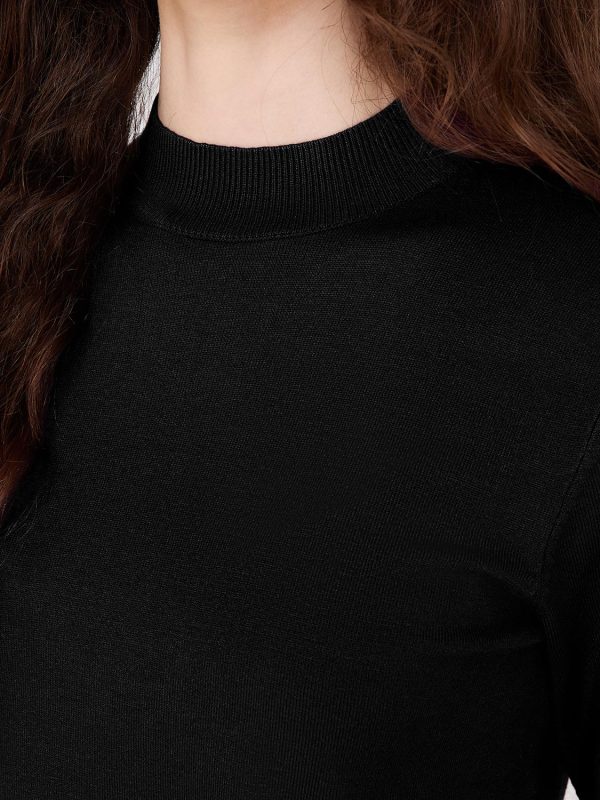 Mock Neck Elbow Sleeve Top - Image 14