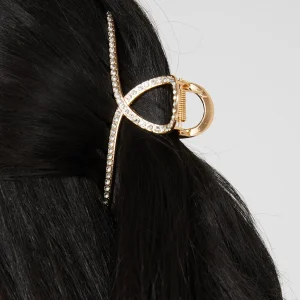 Gold Rhinestone Claw Clip